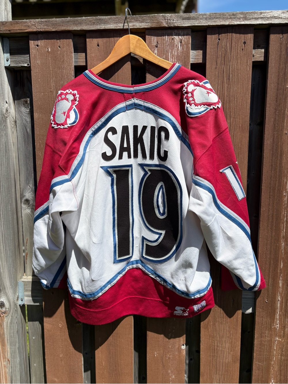 Colorado Avalanche Starter Vintage Hockey Jersey Joe Sakic Sewn XL Jersey - Picture 2 of 12